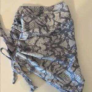 Yoga Gray and White Skorts with Geometric Design